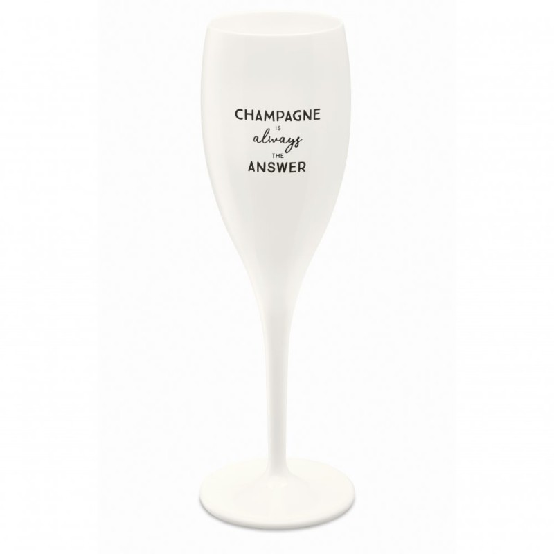 COUPE DE CHAMPAGNE CHEERS "CHAMPAGNE IS ALWAYS THE ANSWER" - KOZIOL